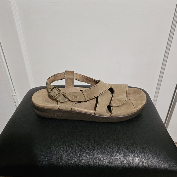 SAS Women's, Huggy Suede Adjustable Sandals, Tan, - Picture 8 of 13